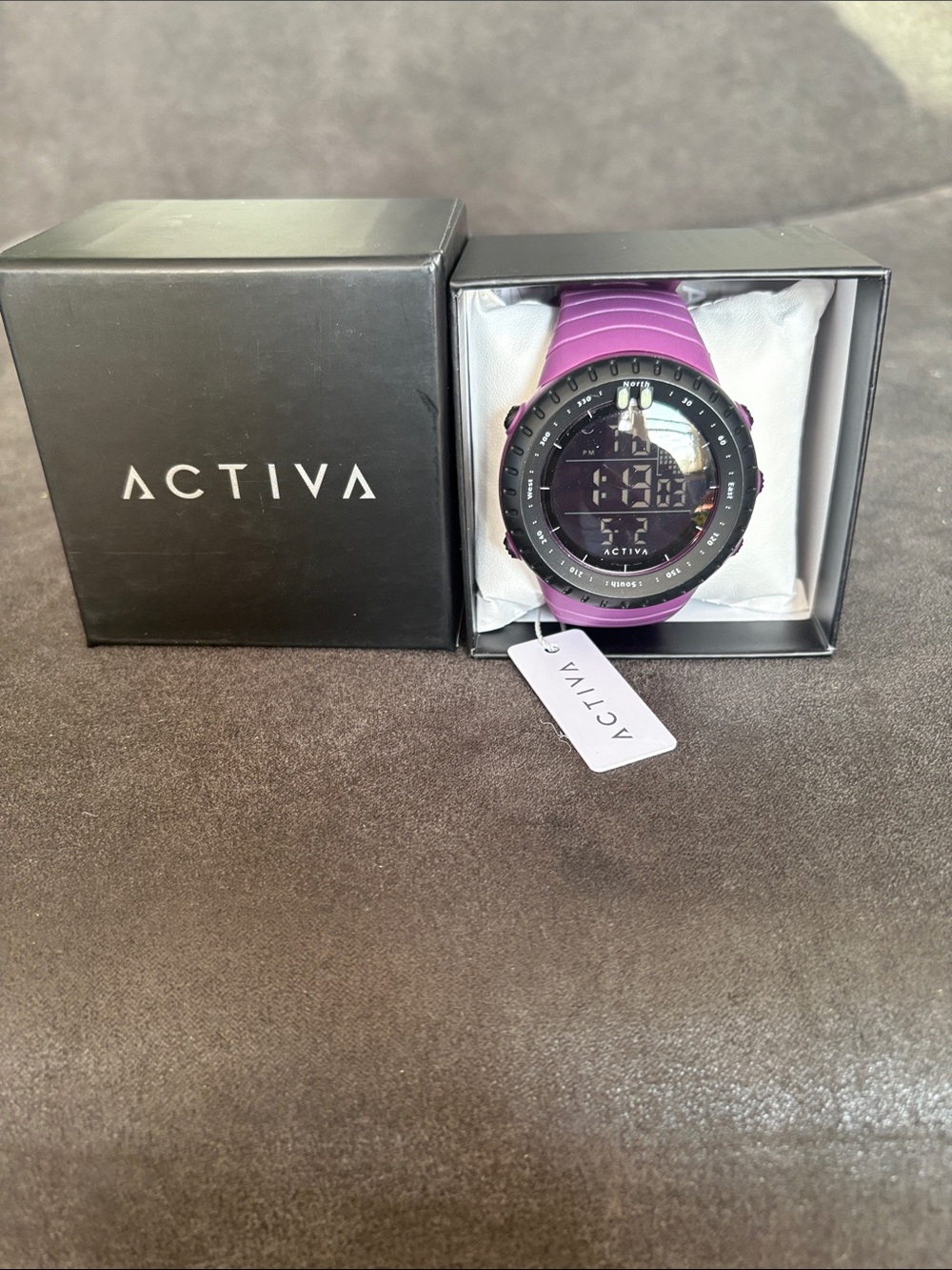 Activa Women's Purple Digital Sport Watch with Black Dial